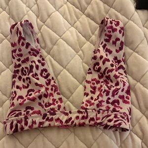 Lululemon Athletica Purple Leopard Bikini Top